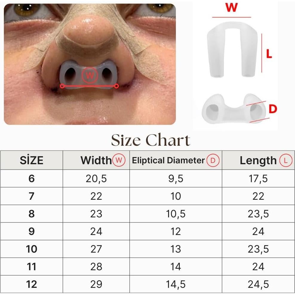 Retenedor Nasal de Silicona para Rinoplastia - Tamaño 7
