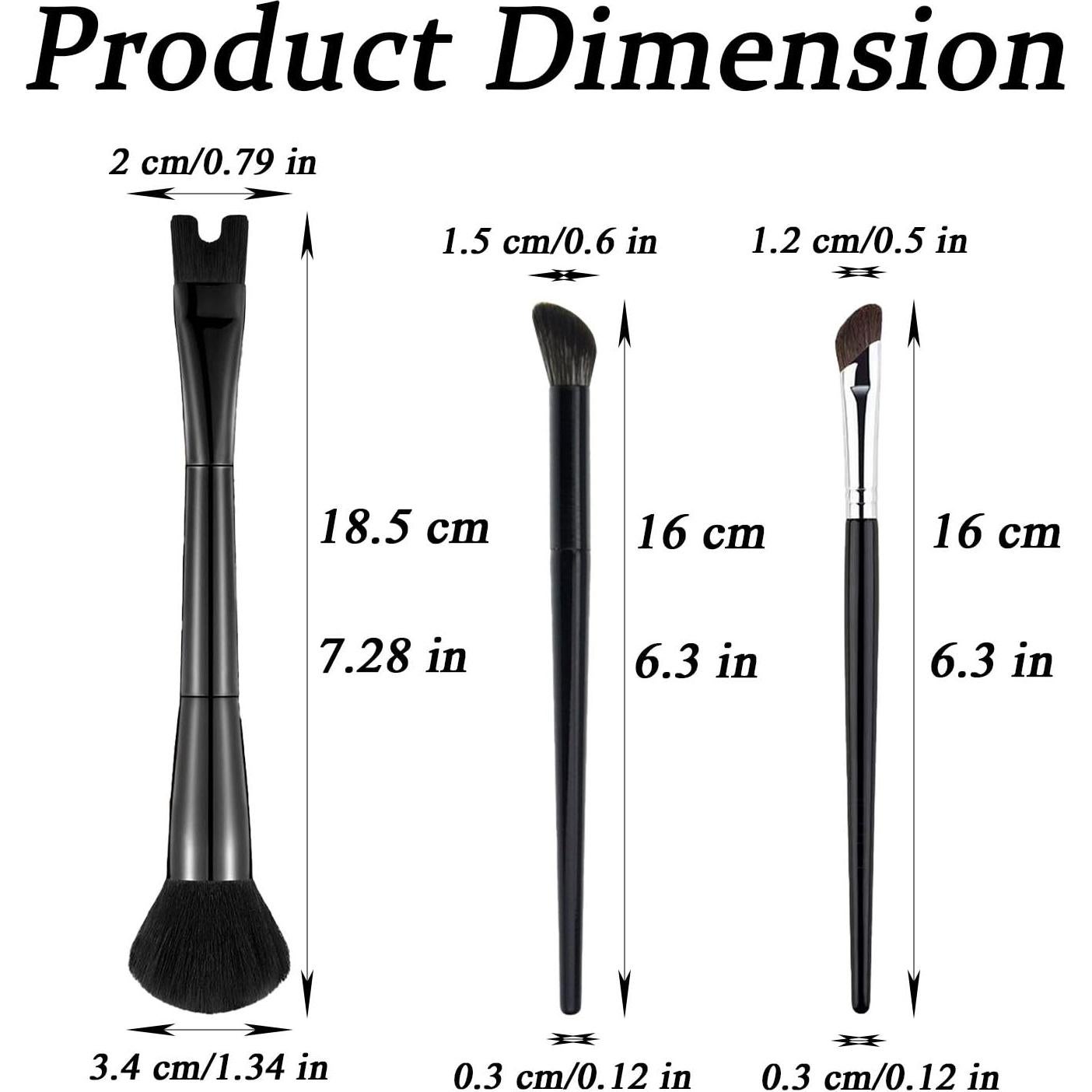 Set de 3 Brochas de Contorno Booge - Nariz en U y Hacha