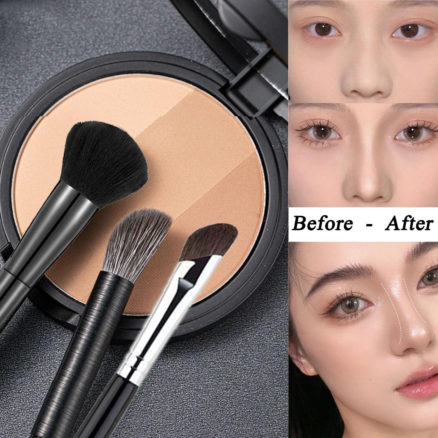 Set de 3 Brochas de Contorno Booge - Nariz en U y Hacha