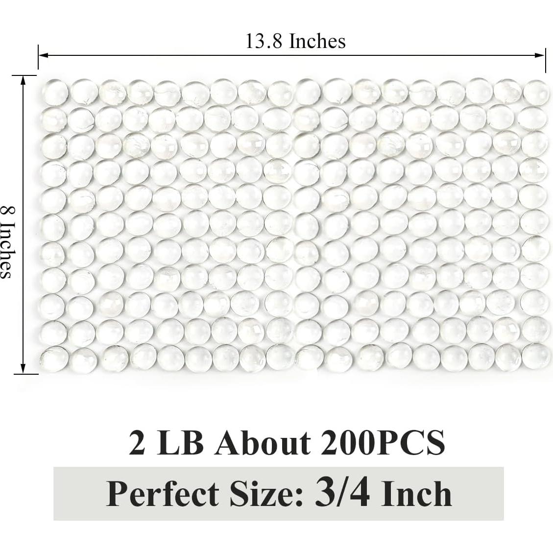 Perlas de vidrio YISZM 200 piezas decorativas 0,91 kg