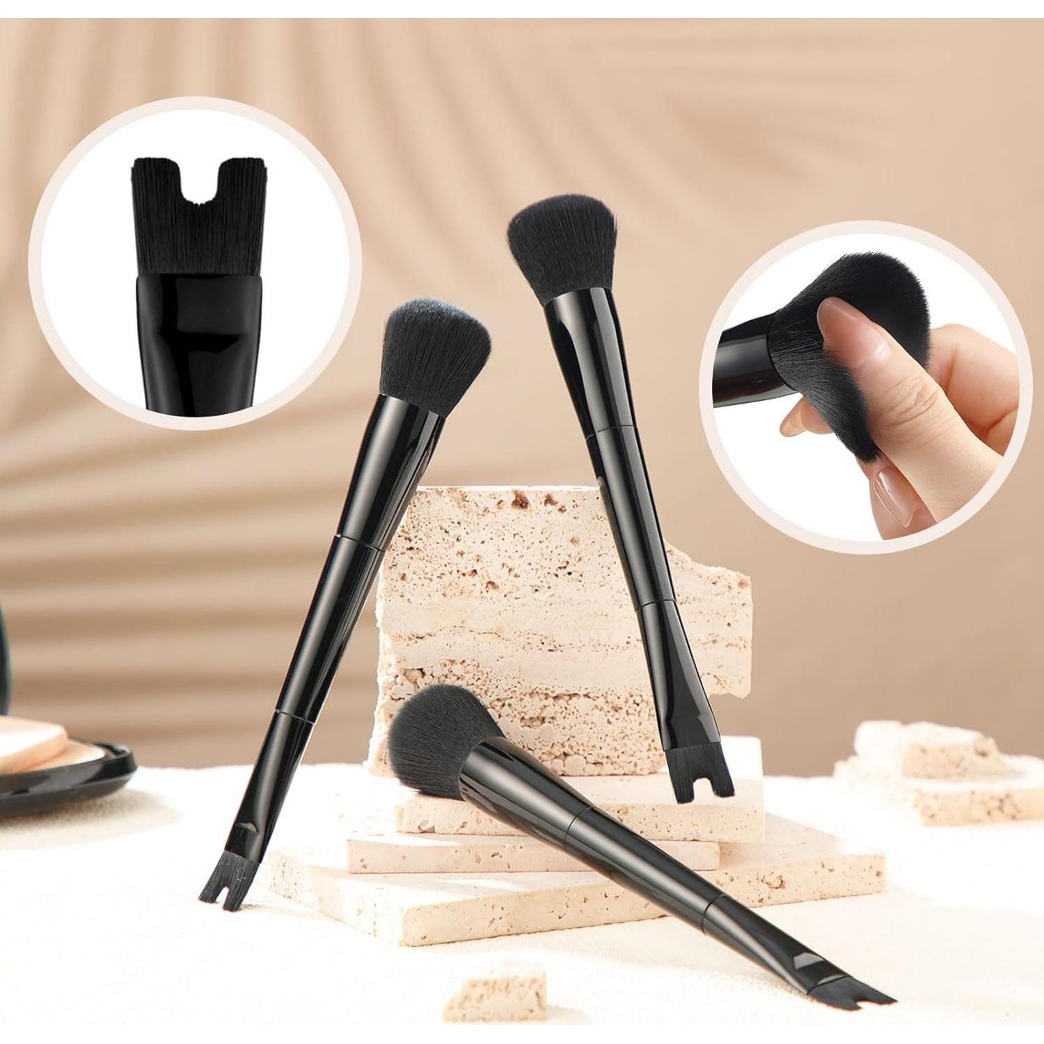 Brocha de Maquillaje LuxoCare 2 en 1 para Contorno de Nariz