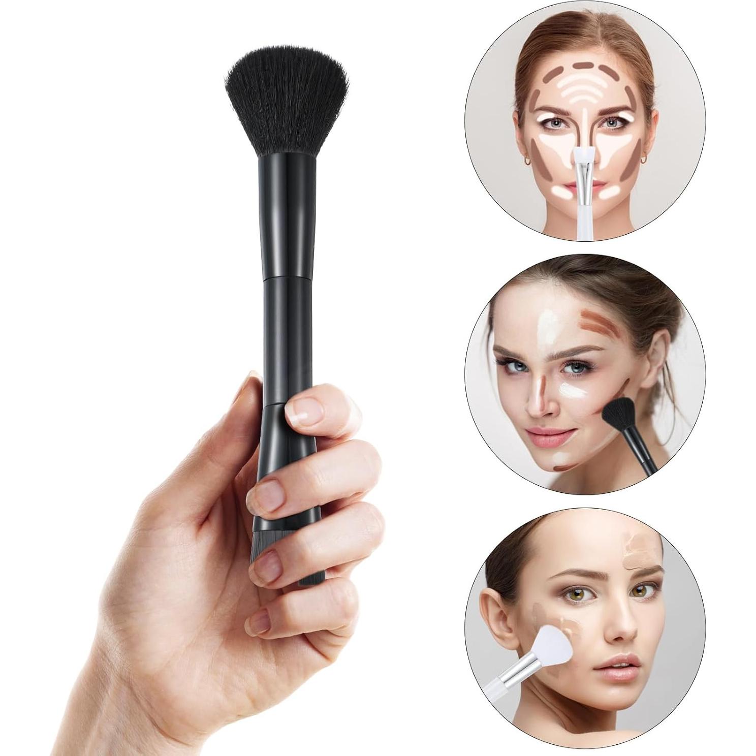 Juego de 2 Pinceles de Contorno de Nariz Tyqour - Doble Extremo