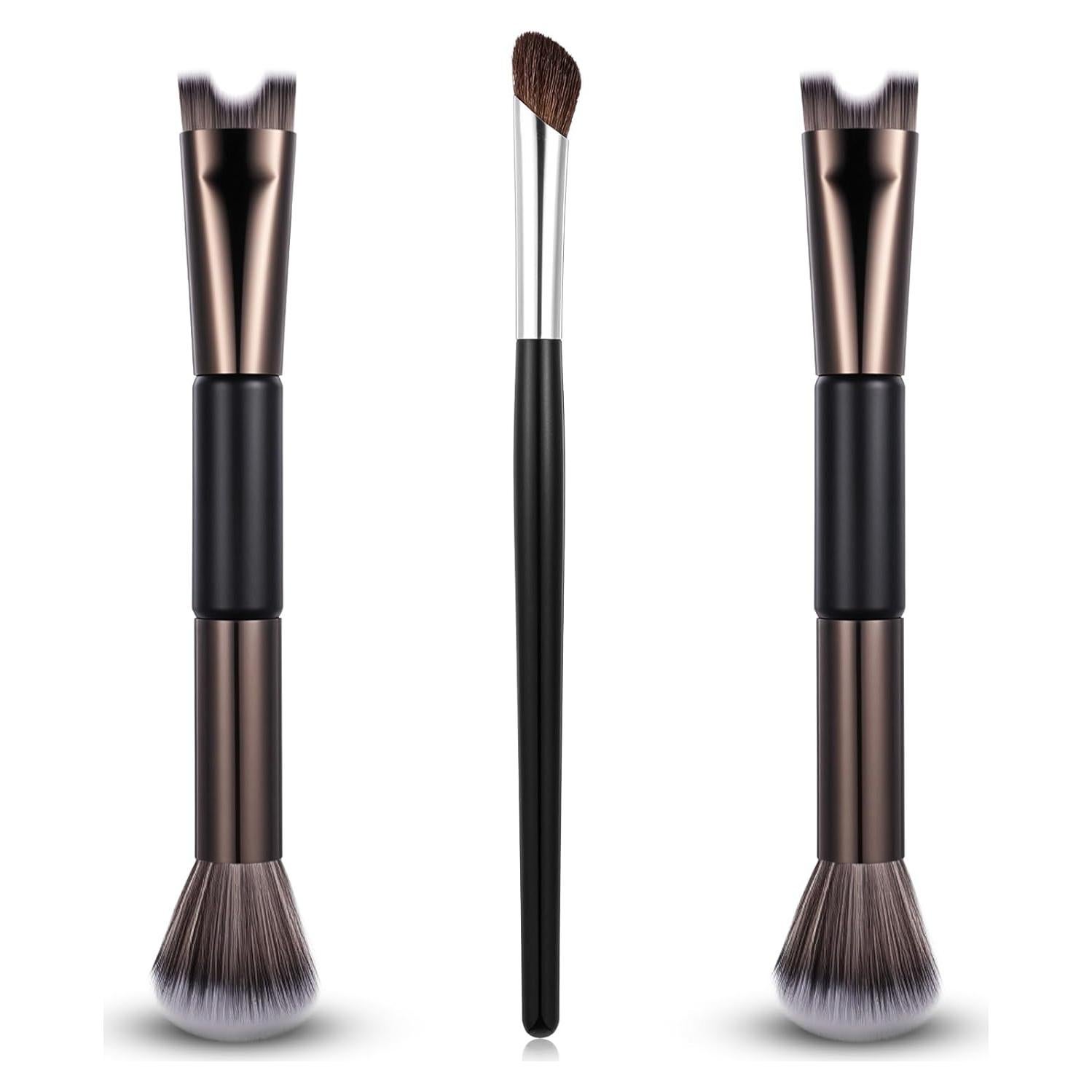 Set de 3 Pinceles de Contorno de Nariz YBEATY 2-en-1