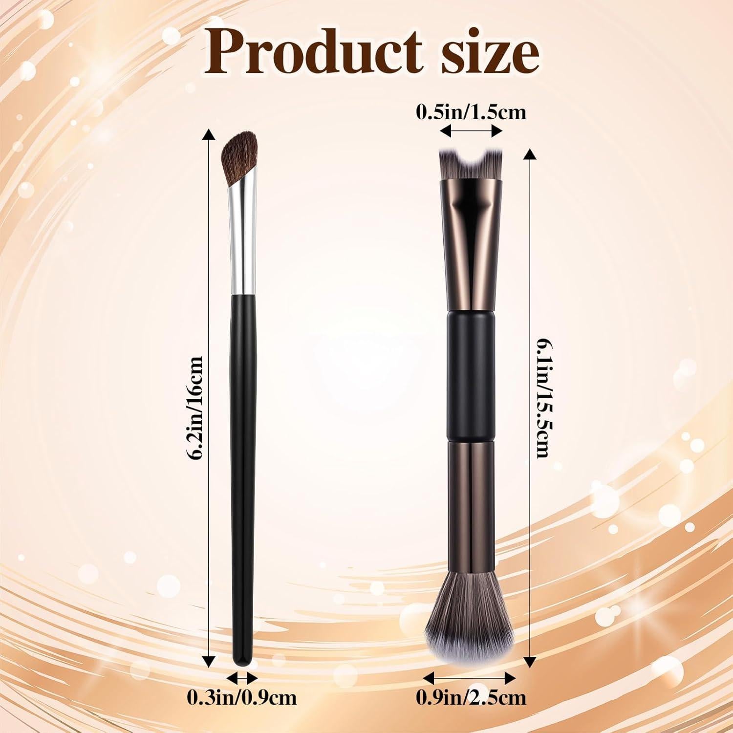 Set de 3 Pinceles de Contorno de Nariz YBEATY 2-en-1