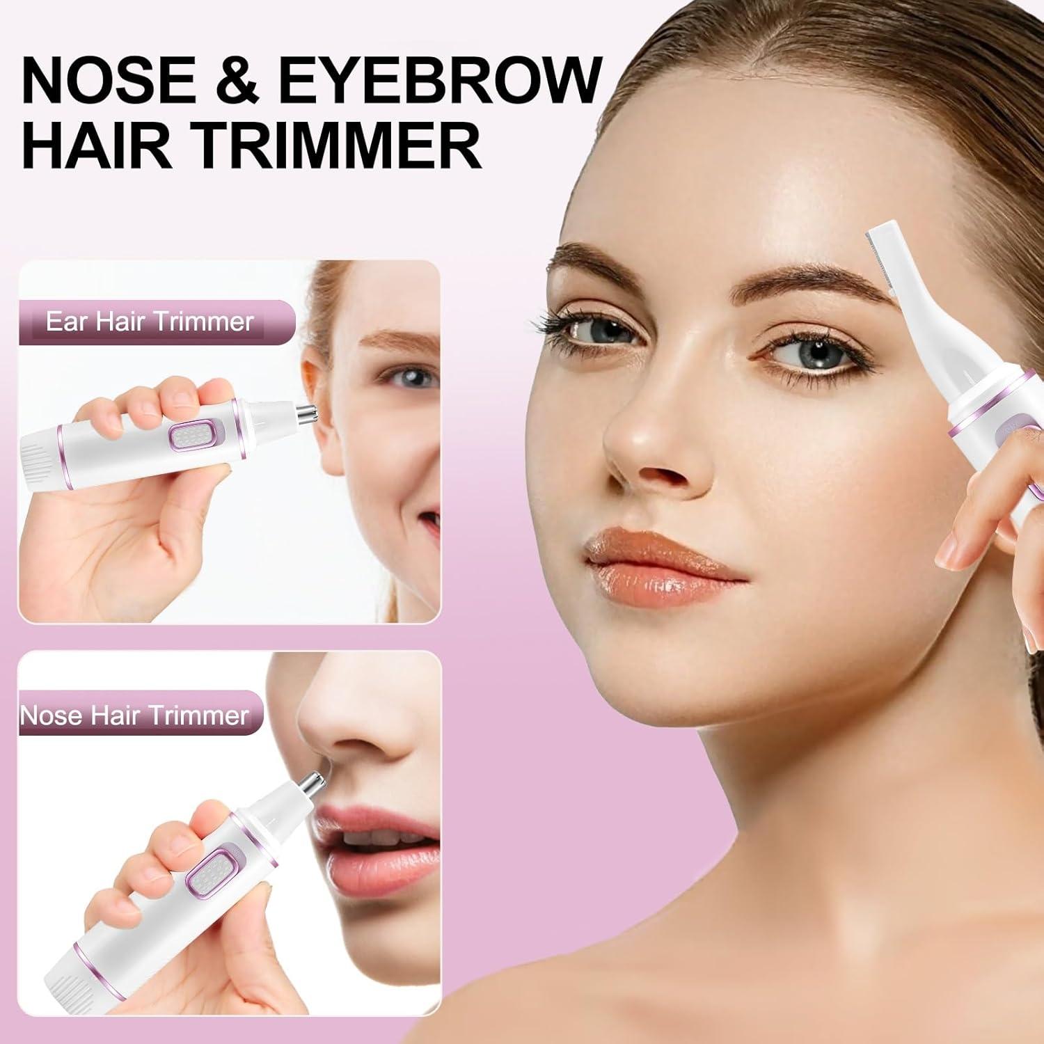 Recortador de Vello Nasal AREYZIN 2 en 1 Indoloro Blanco