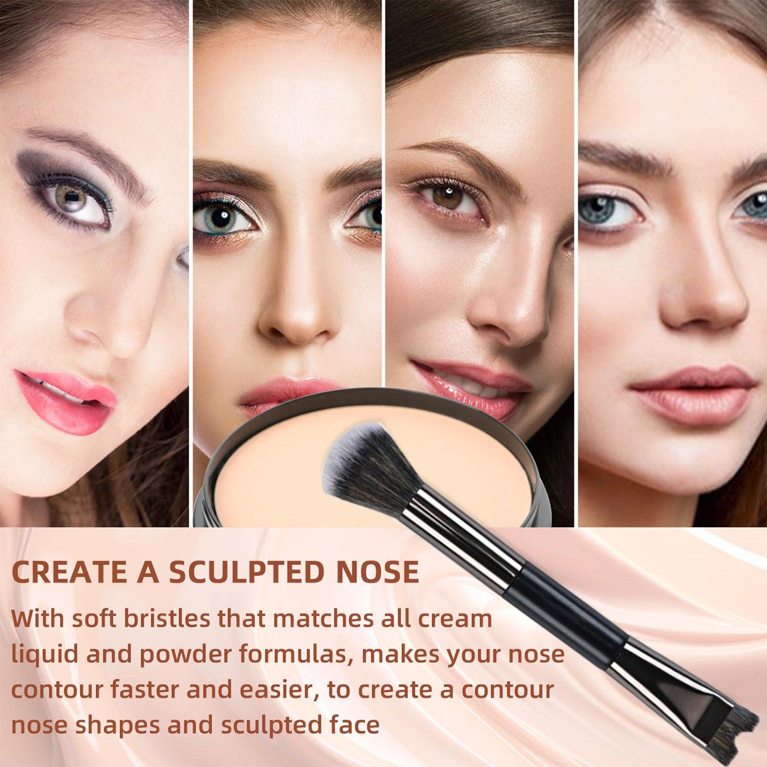 Juego de 2 Brochas de Contorno de Nariz Mdscve - Doble Extremo