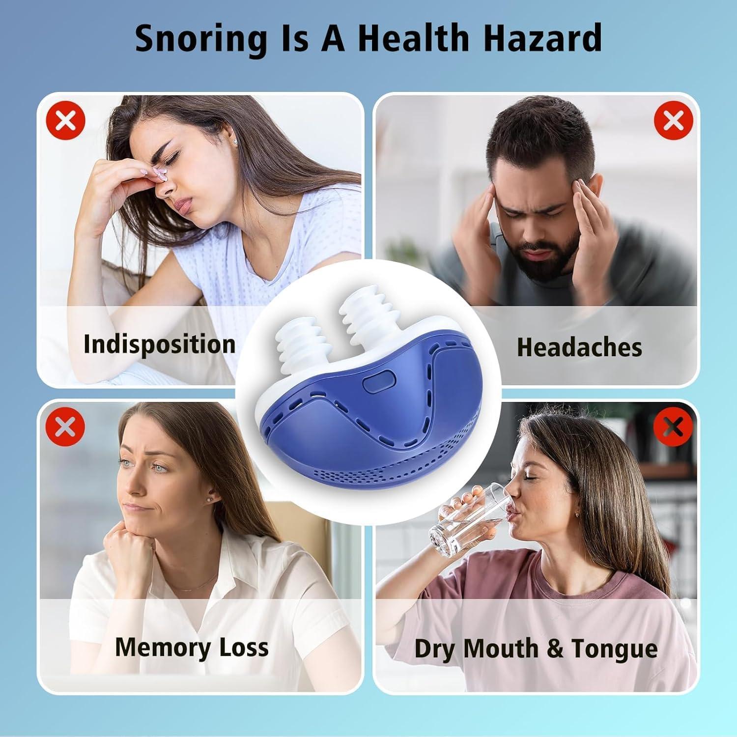 Dispositivo Anti Ronquidos Anitiate, Recargable, Azul