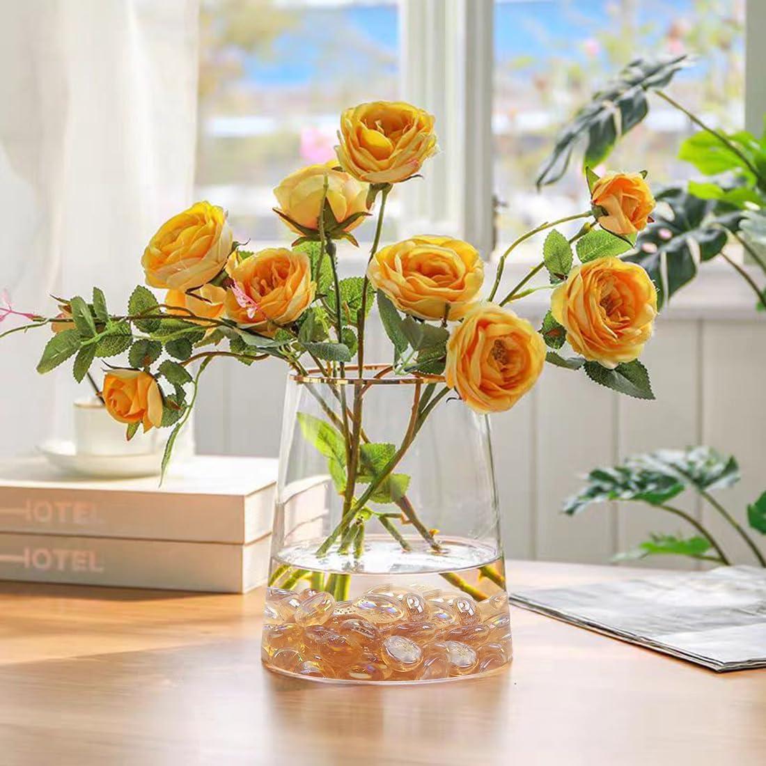 Perlas de vidrio YISZM 5 kg rosas para jarrones y acuarios