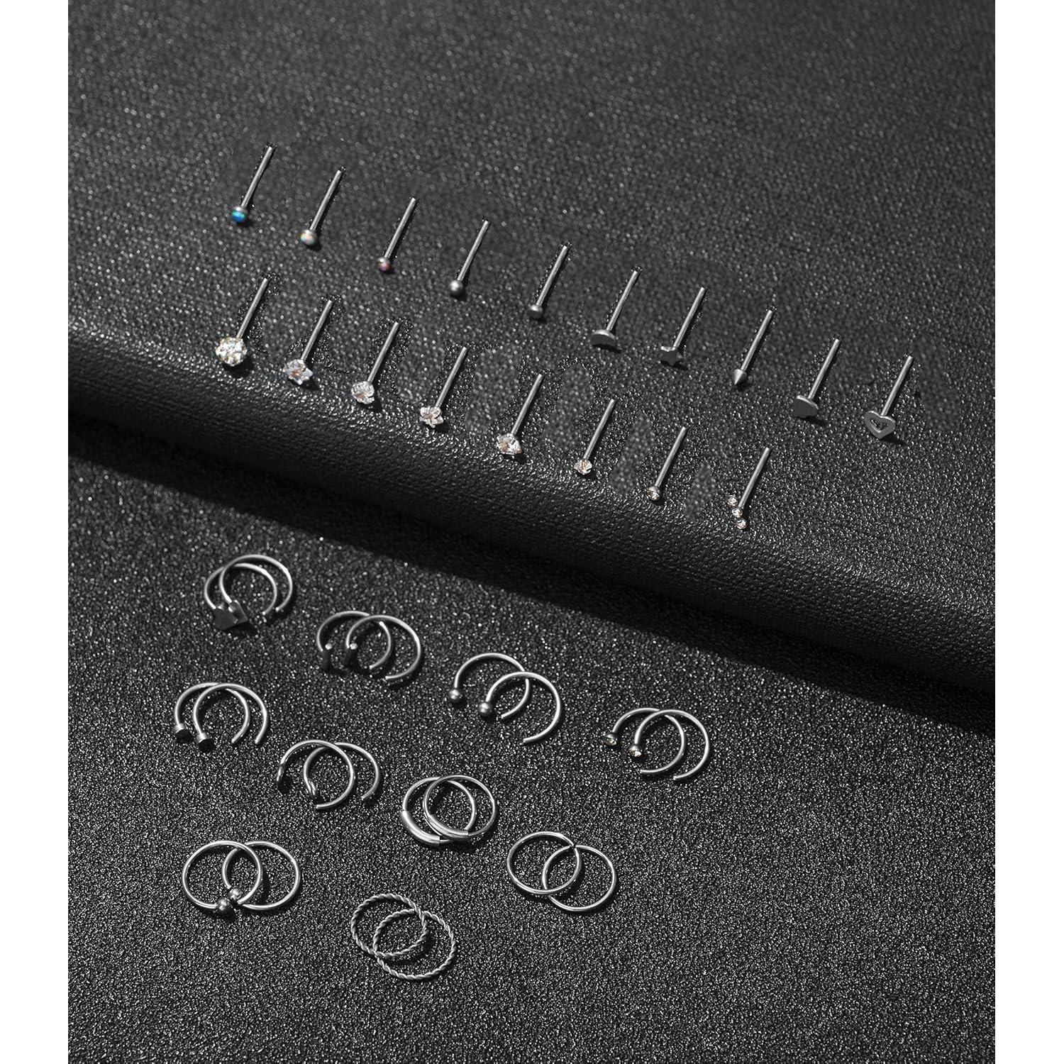 Tornito 20G 38 Piezas Tornillos Acero Inoxidable Joyería