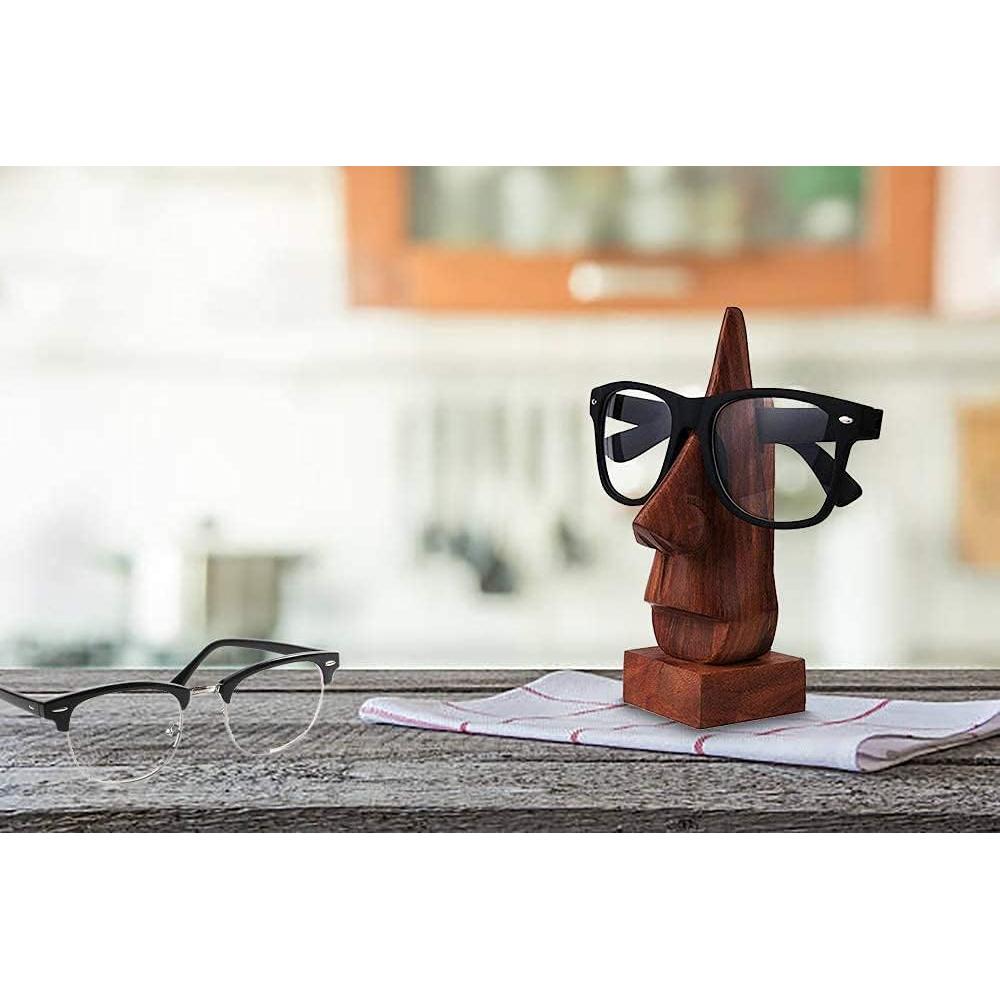 Conjunto de 4 Soportes de Gafas de Madera WhopperIndia 15 cm
