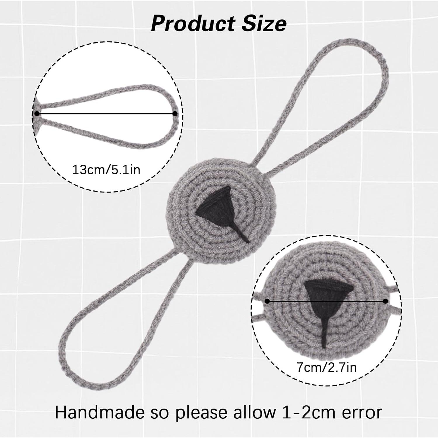 Calentador de Nariz de Crochet FunisFun Gris - Invierno Animal