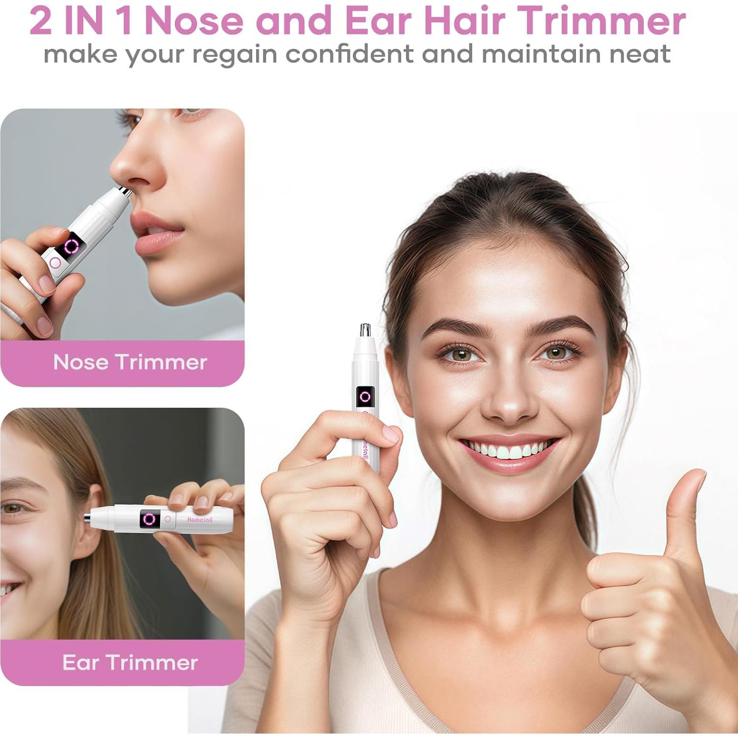 Recortador de Vello Nasal y Facial A - Recargable 10,000 RPM