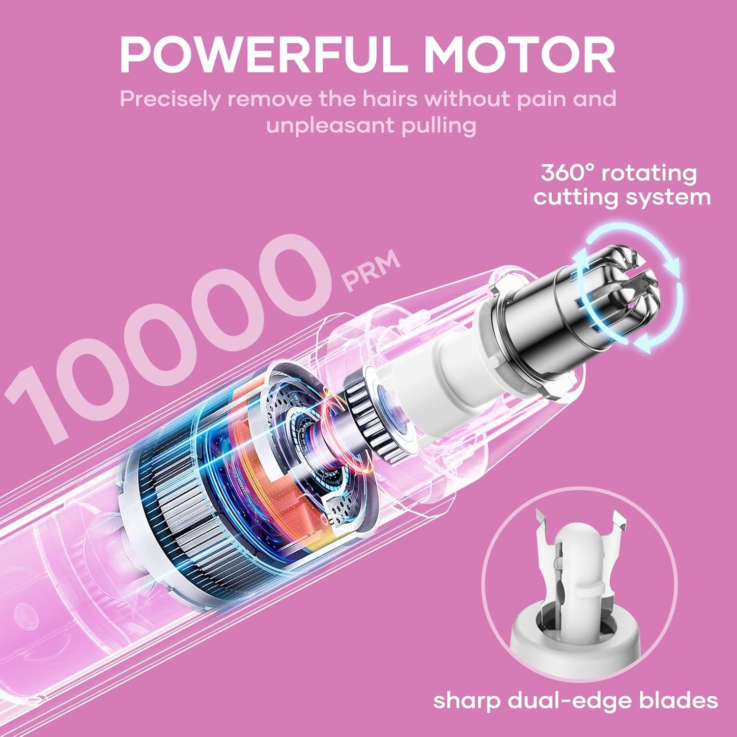 Recortador de Vello Nasal y Facial A - Recargable 10,000 RPM