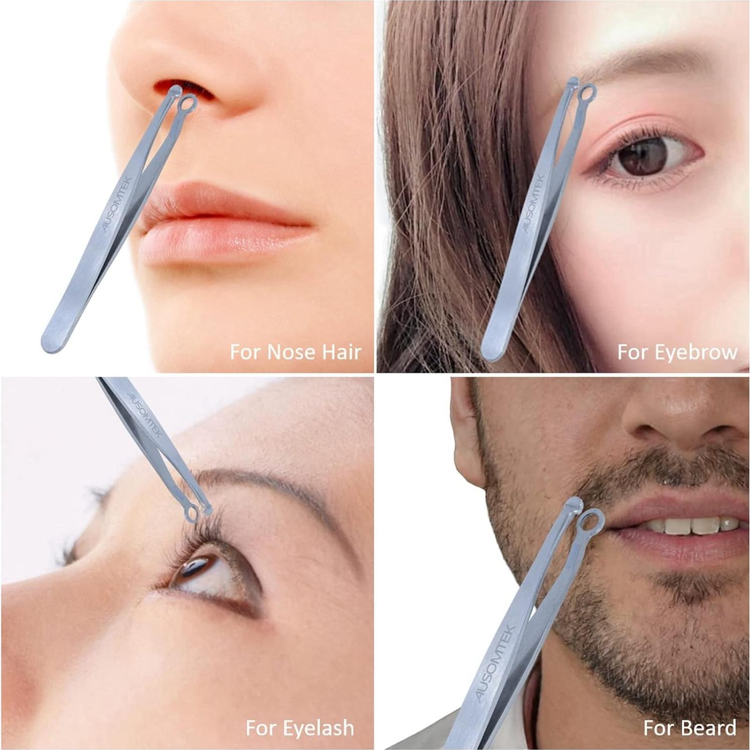 Recortador de Vello Nasal Ausomtek Acero Inoxidable Seguro