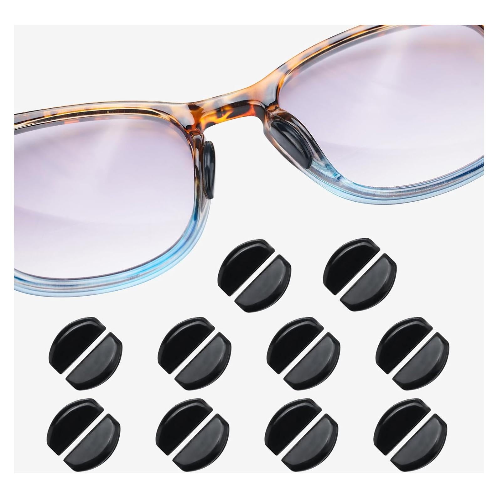 Almohadillas para nariz de gafas Omnful 10 pares negras antideslizantes