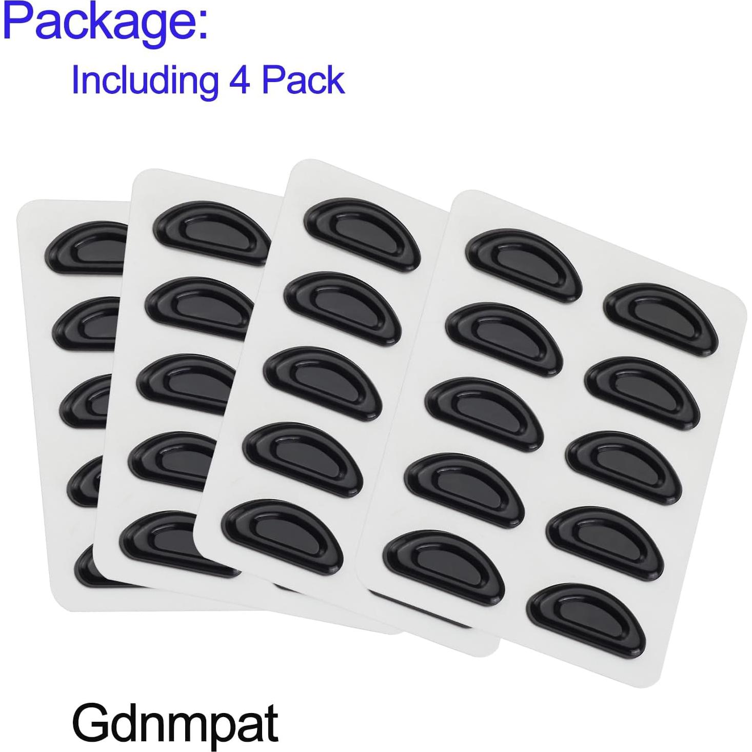 Almohadillas de Silicona para Gafas Gdnmpat - 20 Pares Negras