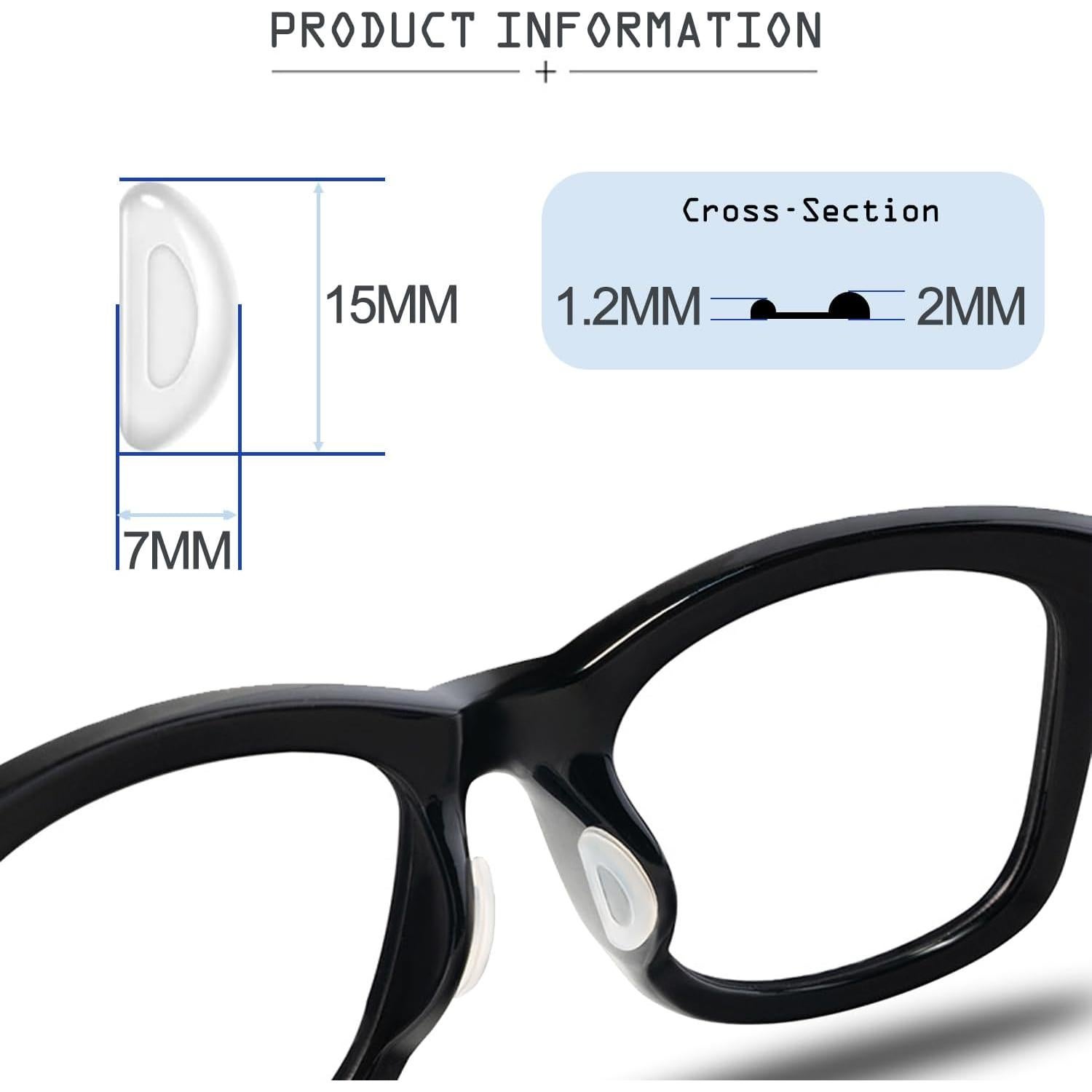 10 Pares Almohadillas Silicona Antideslizantes para Gafas