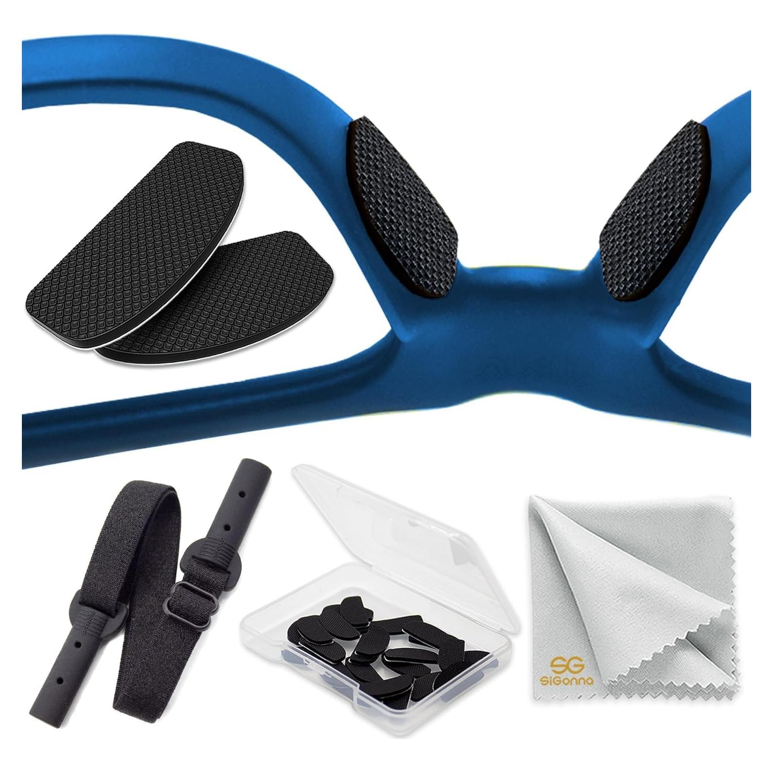 Almohadillas para nariz de gafas SIGONNA - 6 pares silicona negra