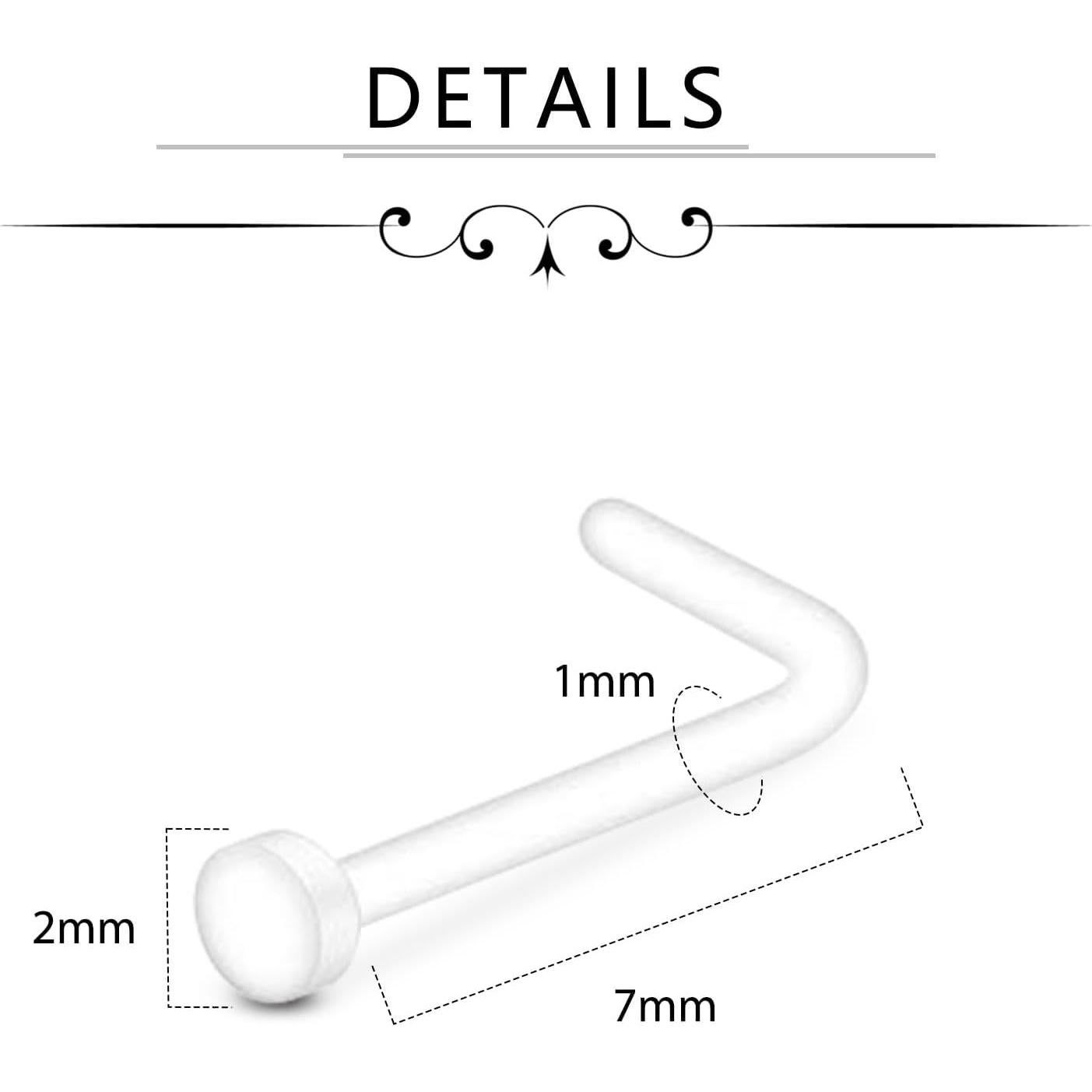 Retenedor de Nariz Claro D.Bella 18g Bioflex 20 Piezas