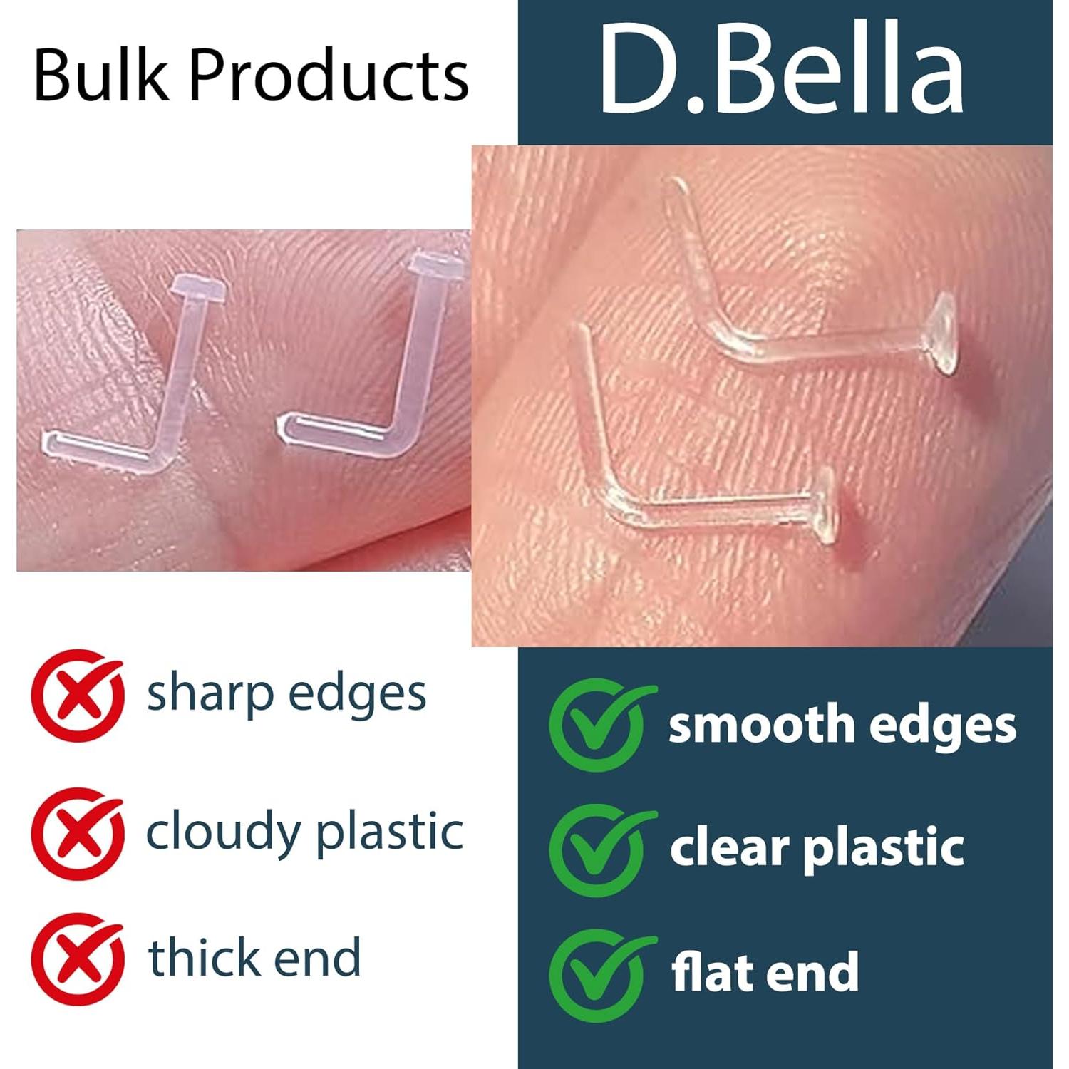 Retenedor de Nariz Claro D.Bella 18g Bioflex 20 Piezas