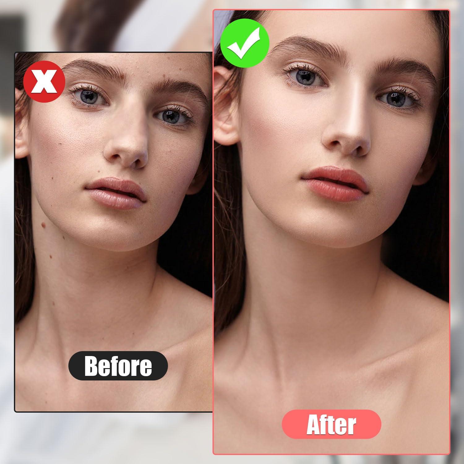 Brocha de Contorno de Nariz Doble NQEUEPN Rosa 13.5x3cm