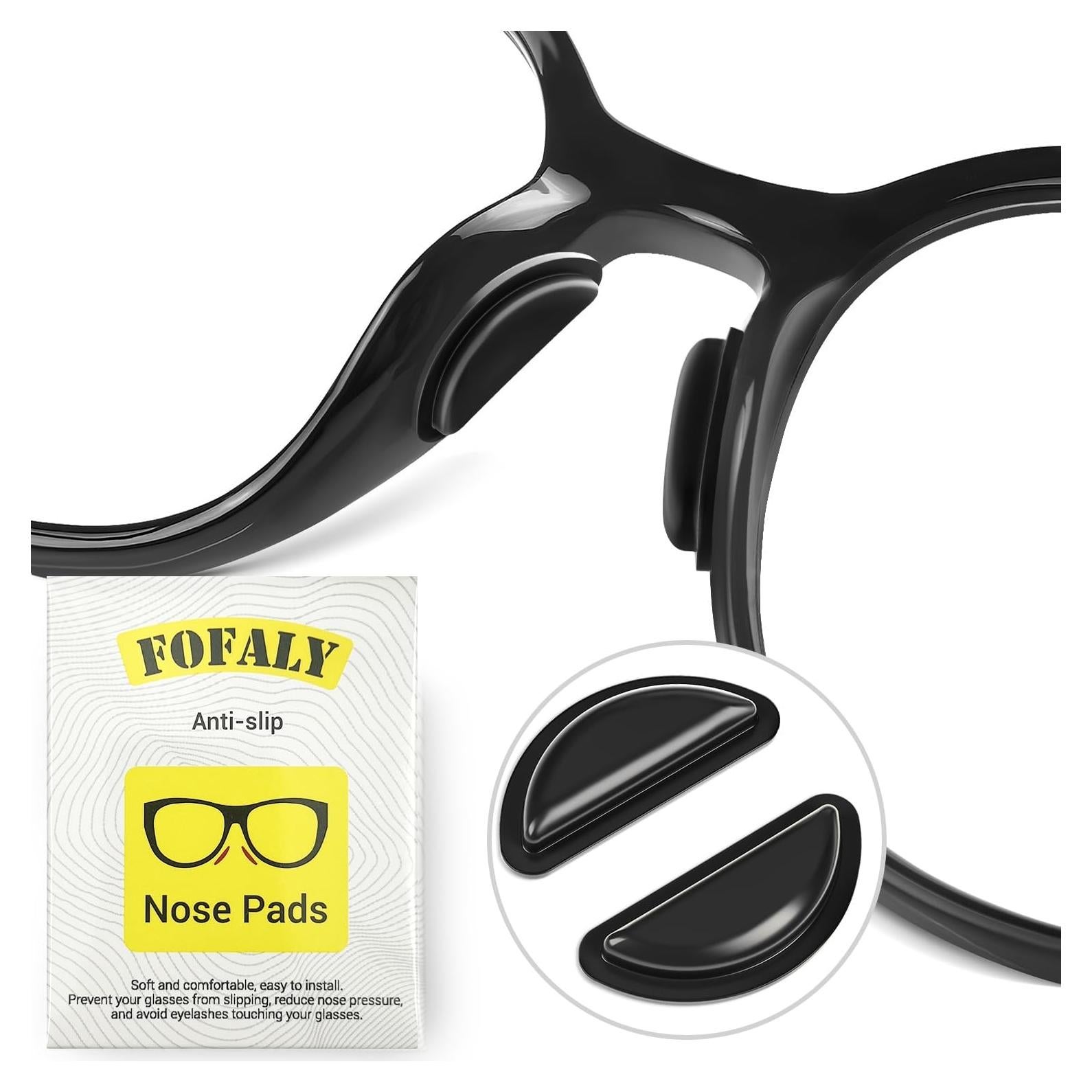 Almohadillas de Silicona Antideslizantes FOFALY - 10 Pares Negros