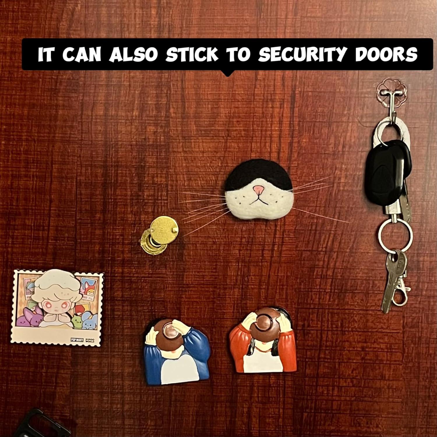 Colección Bigotes de Gato Imán de Nevera Hecho a Mano 7.1x5.6cm