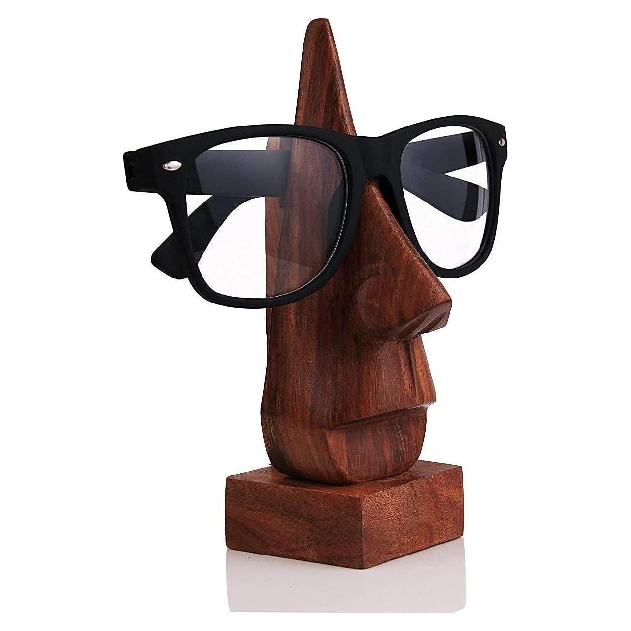 Soporte de Gafas de Madera Garden Of Arts - Nariz Decorativa