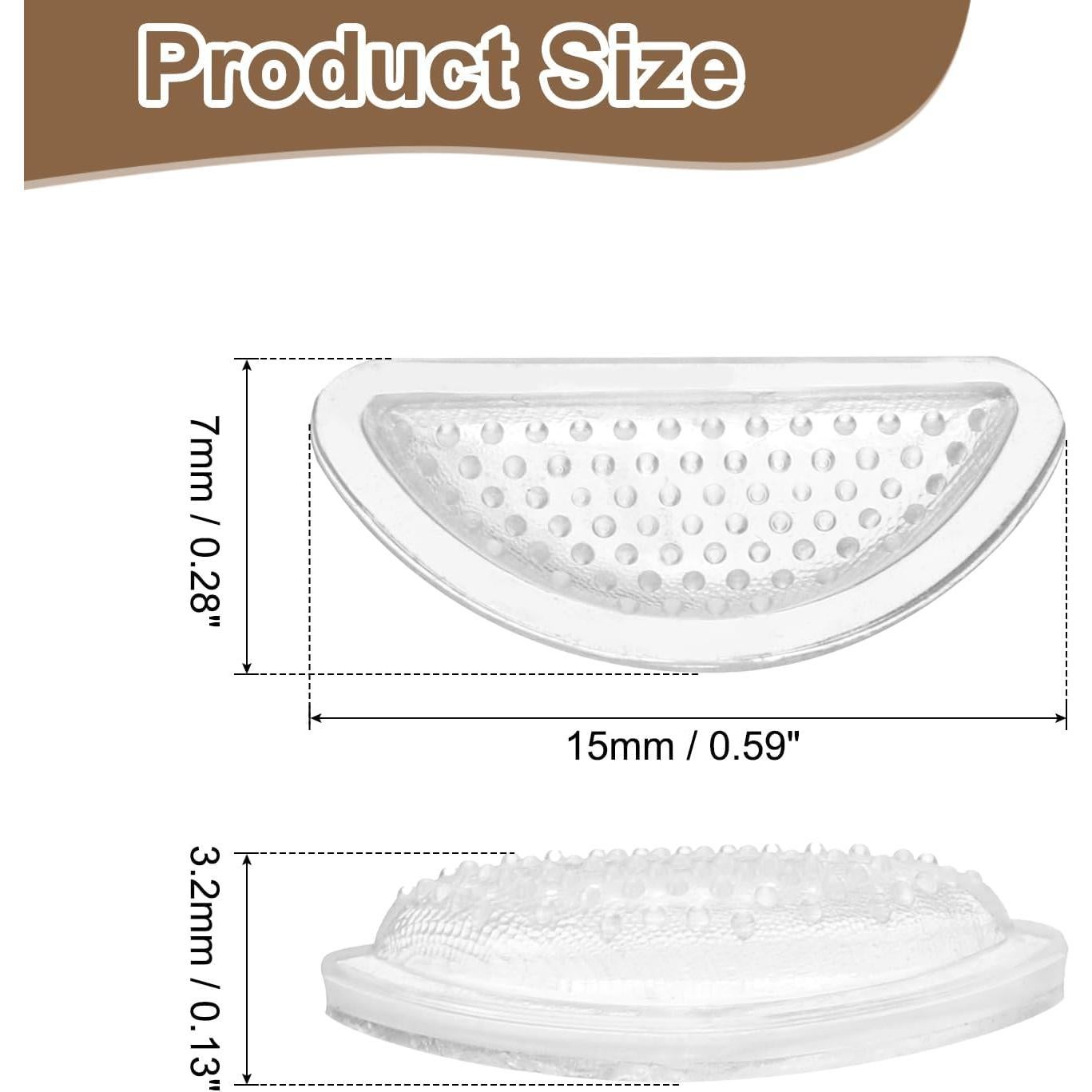 Almohadillas de Silicona para Gafas HARFINGTON 10 Pares 15x6mm