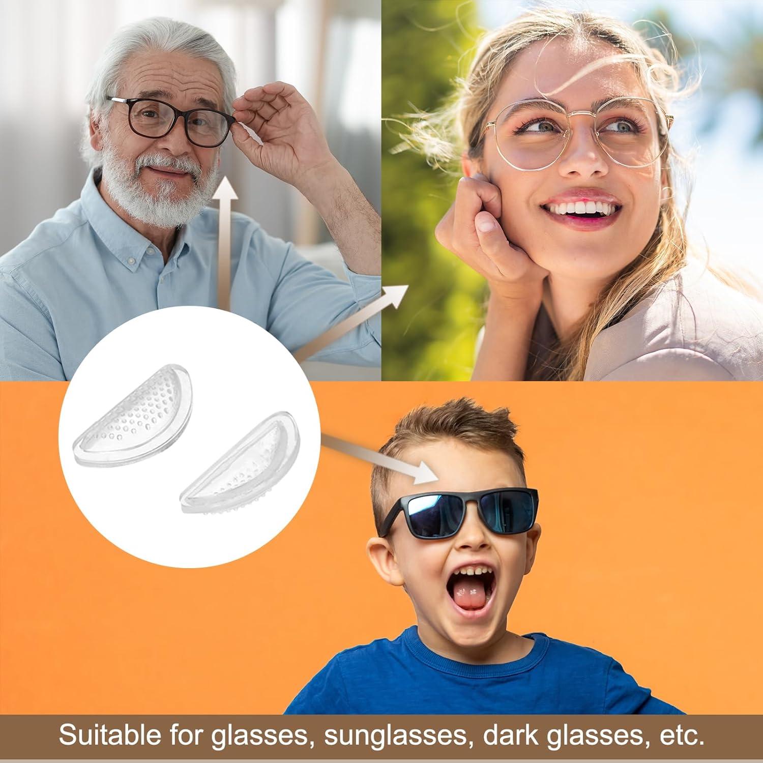 Almohadillas de Silicona para Gafas HARFINGTON 10 Pares 15x6mm