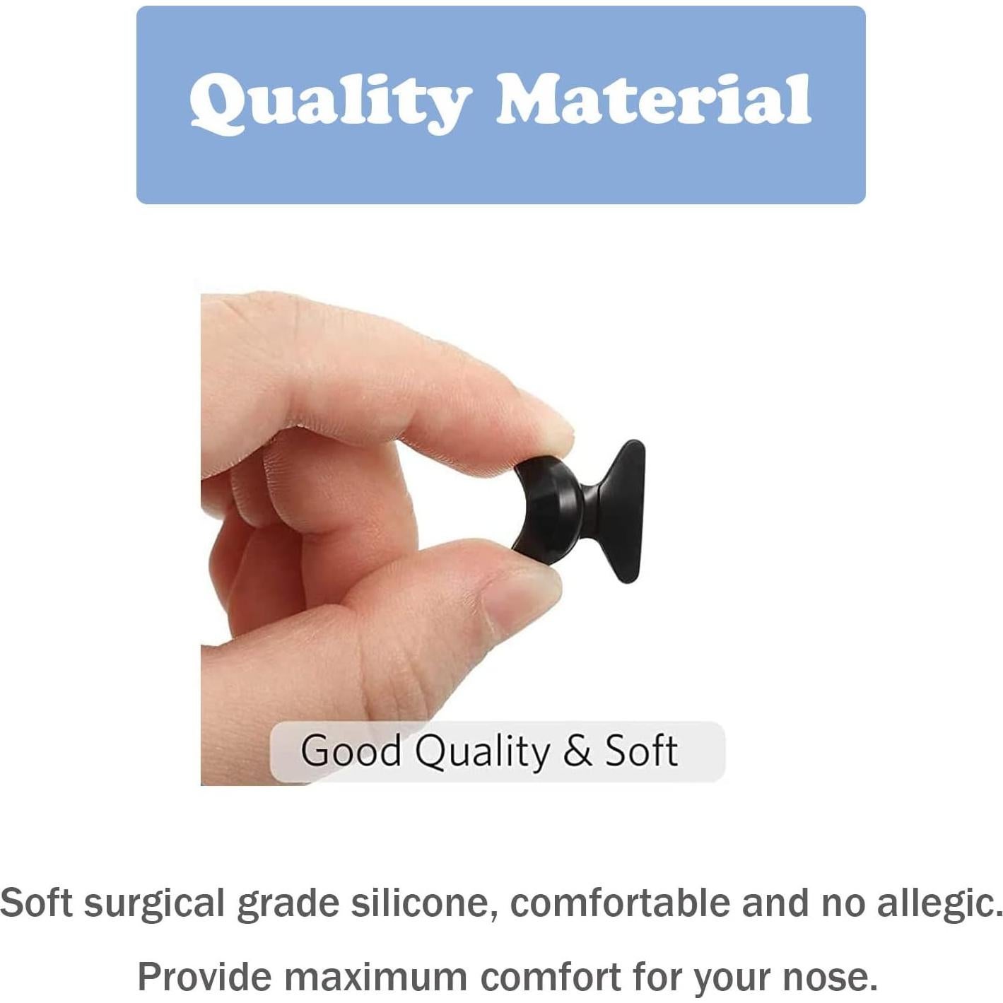 Almohadillas de nariz UPIONIC de silicona antideslizantes - 5 pares