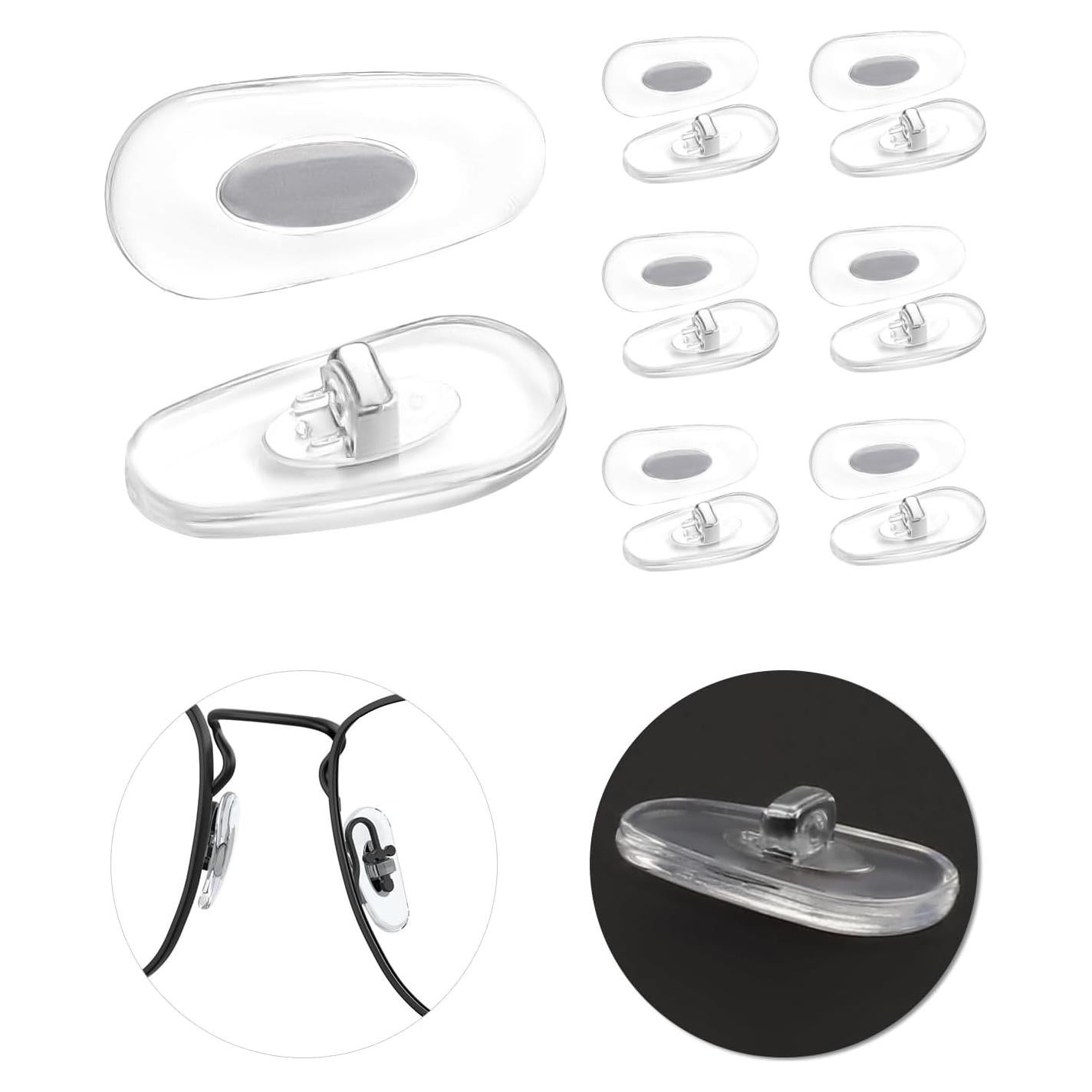 6 Pares Almohadillas Nasales Ray-Ban Plateadas - Ajuste Perfecto