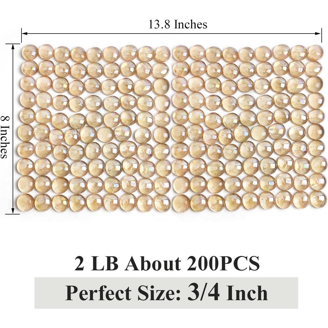 Perlas de vidrio YISZM 0,91 kg decorativas para jarrones