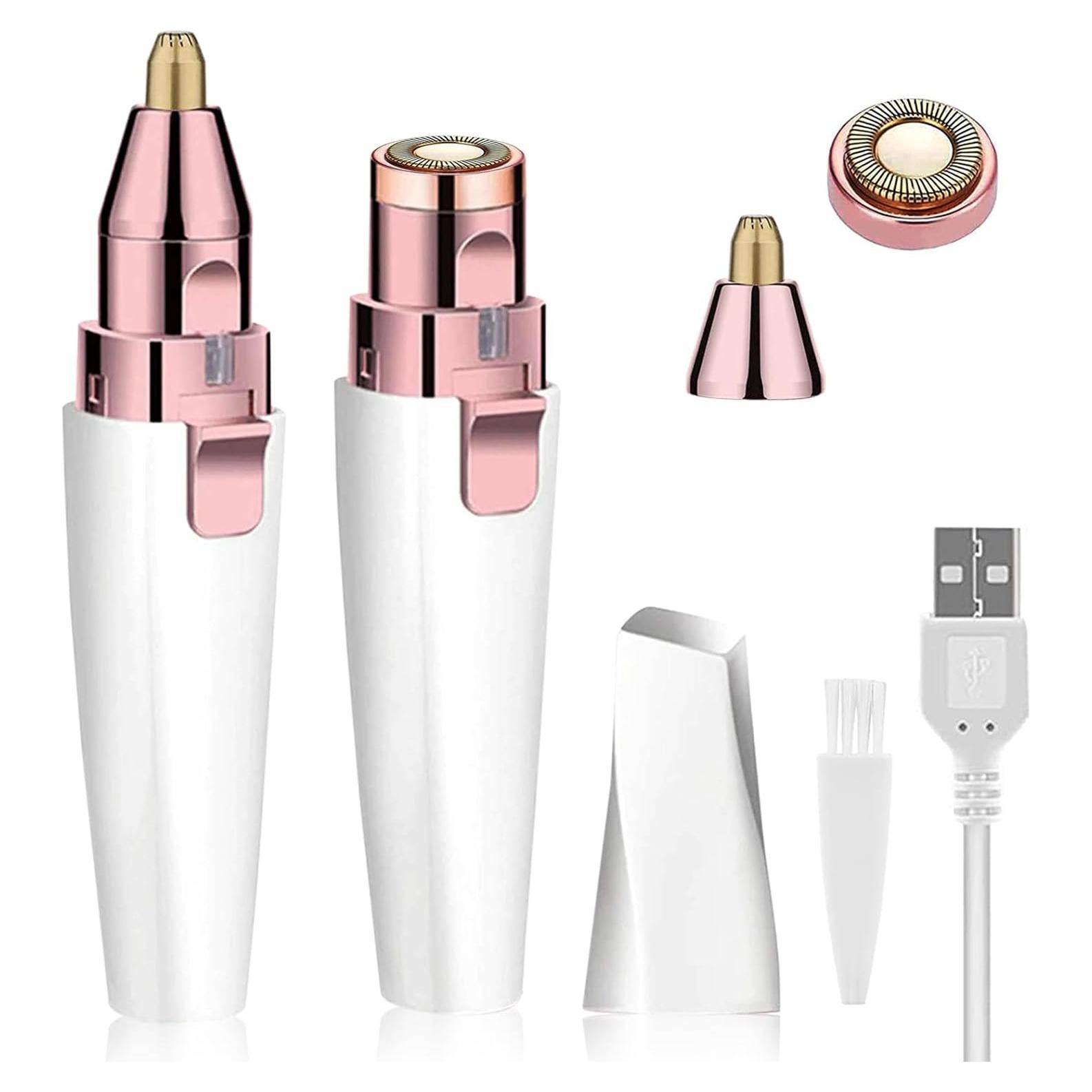 Removedor de Vello Facial 2-en-1 Rosarden Blanco Recargable