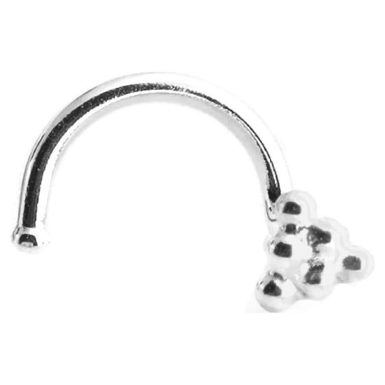 Stud de Nariz de Plata Esterlina Triangular 6mm Lado Derecho