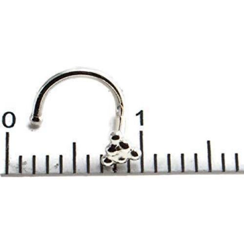 Stud de Nariz de Plata Esterlina Triangular 6mm Lado Derecho