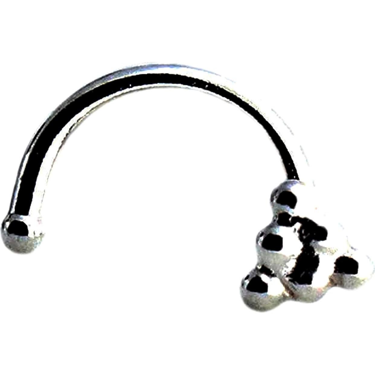 Stud de Nariz de Plata Esterlina Triangular 6mm Lado Derecho