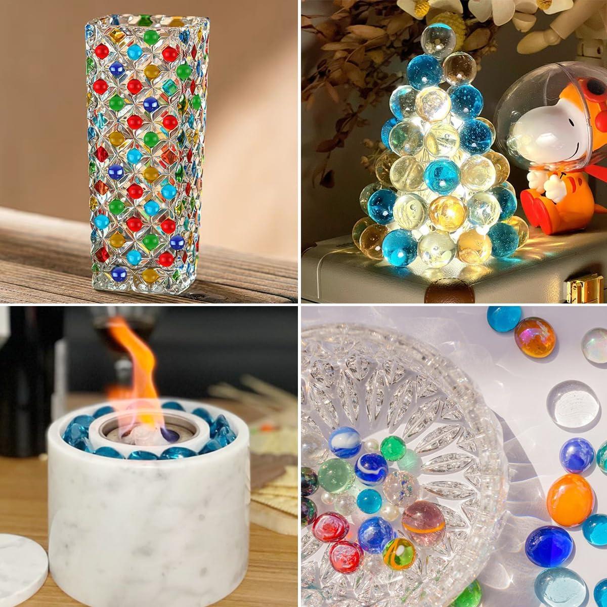 Perlas de vidrio YISZM 4,54 kg decorativas para jarrones