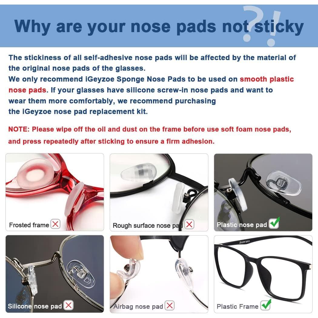 60 Pares Almohadillas Espuma Suave Eyecare para Gafas