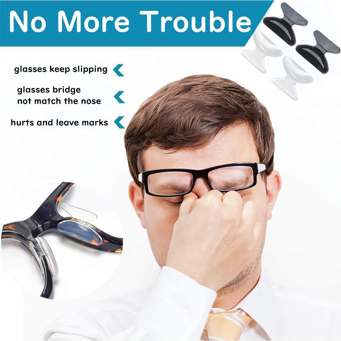 Almohadillas de nariz antideslizantes SAIGO 1.8mm negras - 13 pares