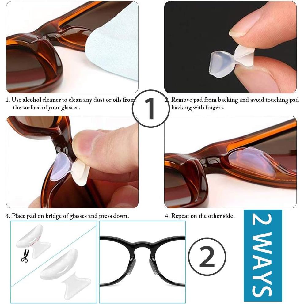 Almohadillas de nariz antideslizantes SAIGO 1.8mm negras - 13 pares