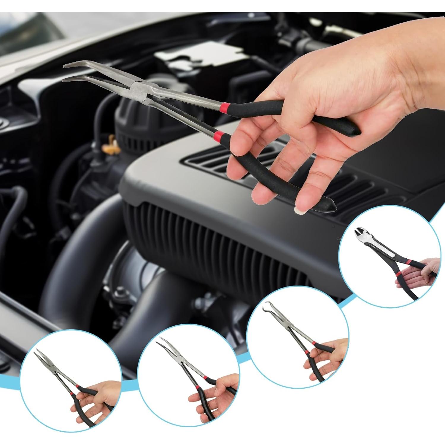 Juego de 5 Alicates de Punta Larga MFBJXC 27.94 cm Ergonómicos