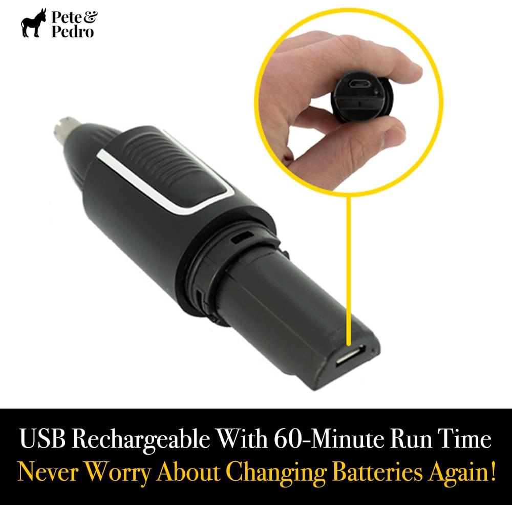 Recortador de Vello Nasal y Auricular Pete & Pedro - 3 Accesorios