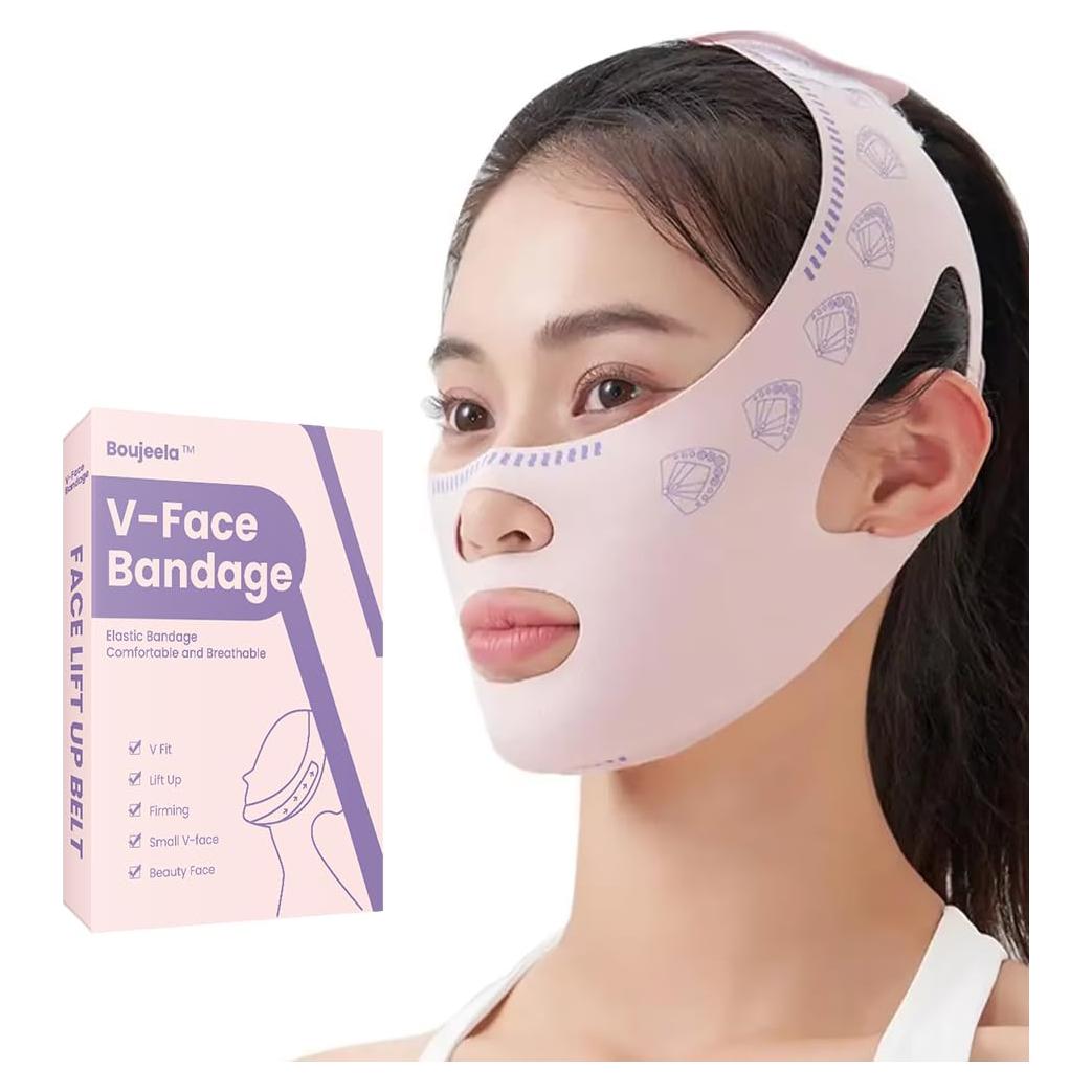 Correa Elevadora Facial V Line Auro Thread Rosa Ajustable