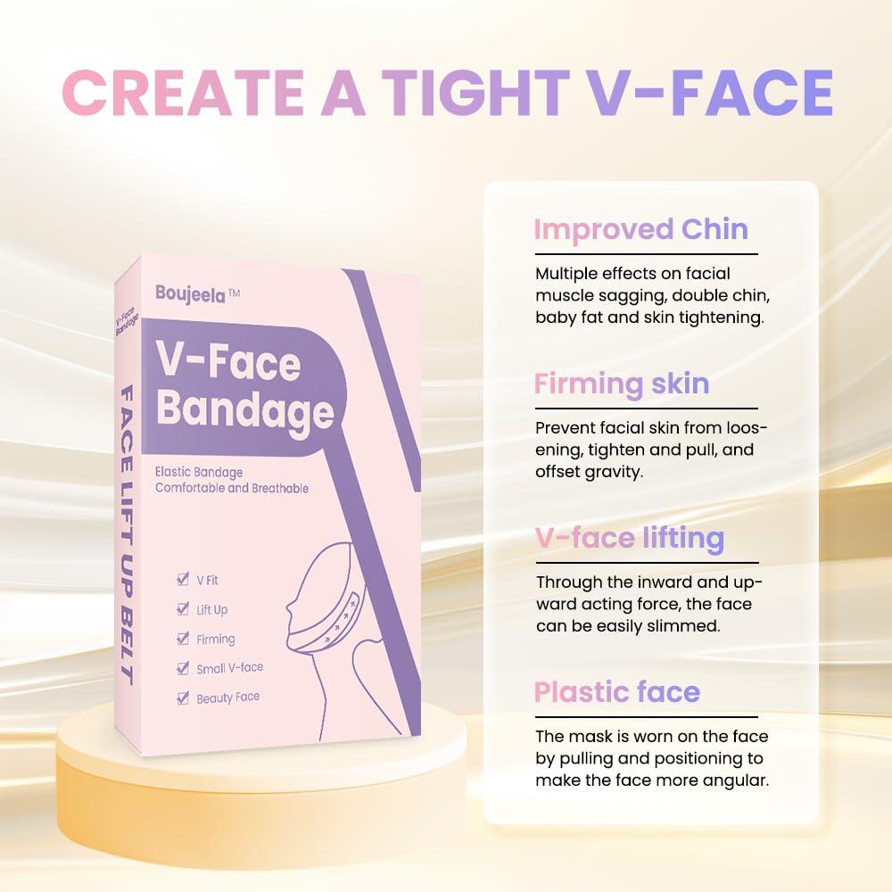 Correa Elevadora Facial V Line Auro Thread Rosa Ajustable