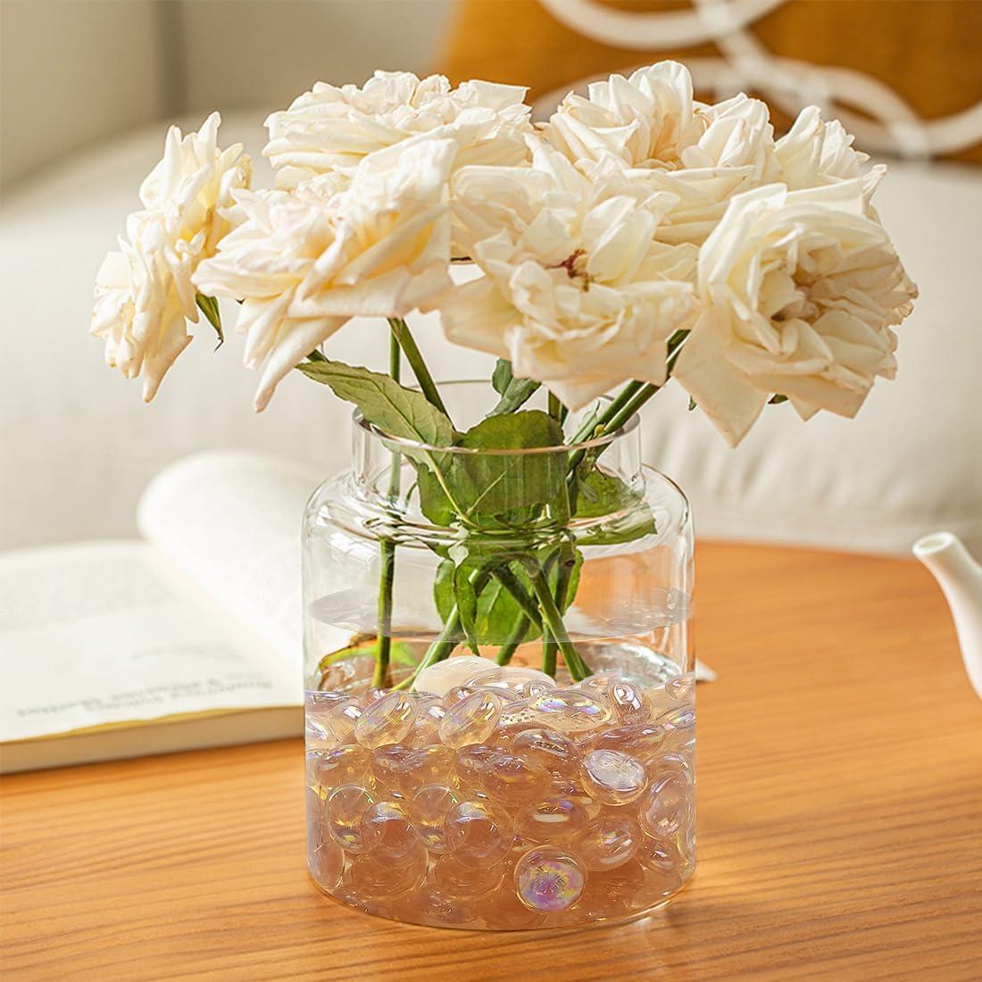 Perlas de vidrio YISZM 1 kg rosas para jarrones y acuarios