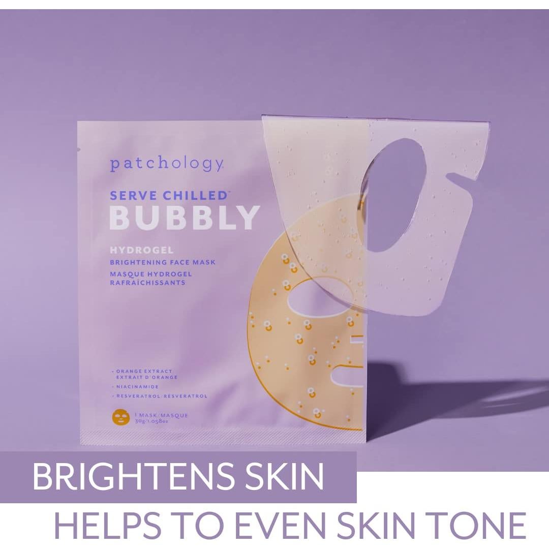 Mascarilla Facial Hidrogel Patchology Bubbly con Niacinamida y Resveratrol - 1 unidad