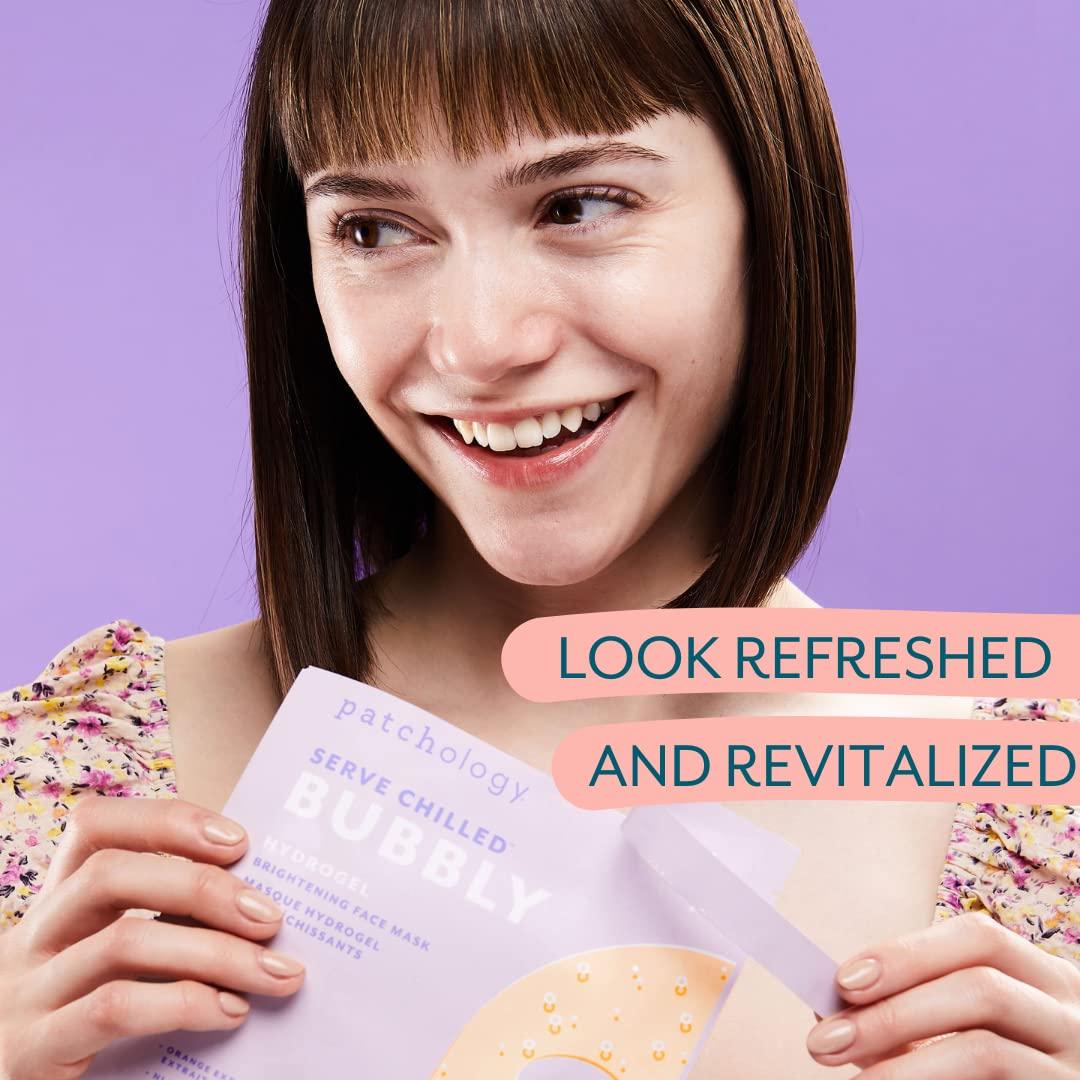 Mascarilla Facial Hidrogel Patchology Bubbly con Niacinamida y Resveratrol - 1 unidad