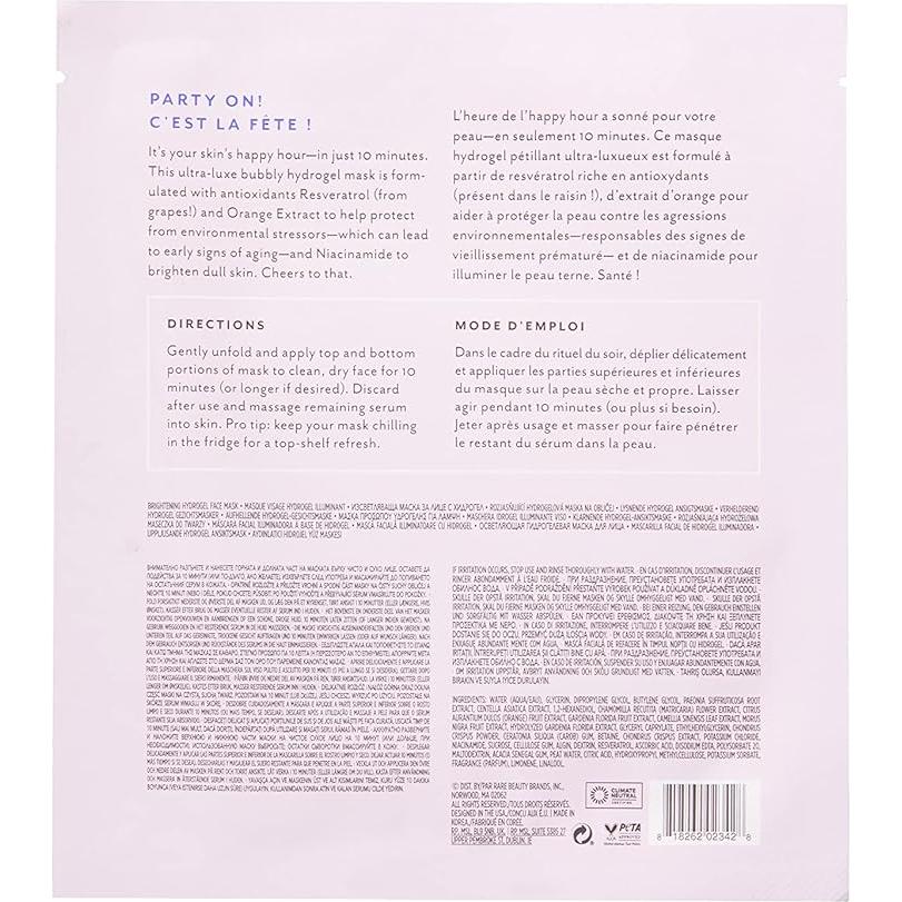 Mascarilla Facial Hidrogel Patchology Bubbly con Niacinamida y Resveratrol - 1 unidad