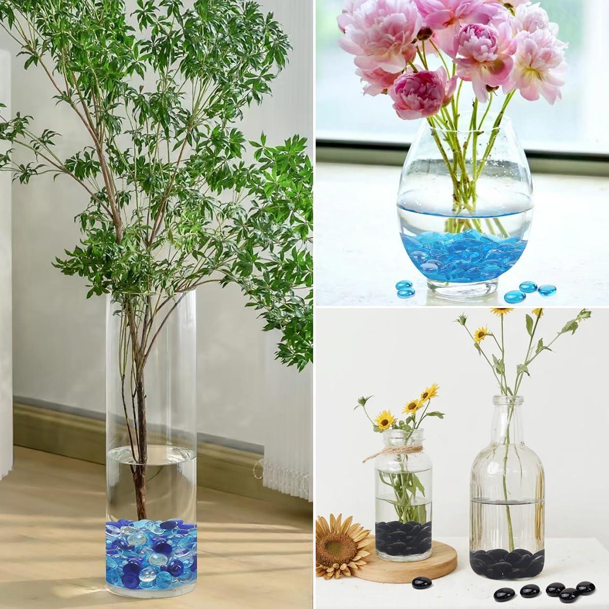 Perlas de vidrio YISZM 0,91 kg decorativas para jarrones